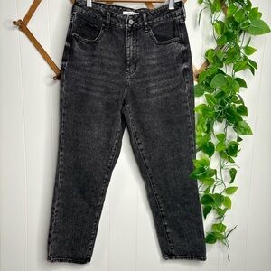 PacSun Mom Jeans Faded Black Wash High Rise Relaxed Denim 90’s Style sz 27